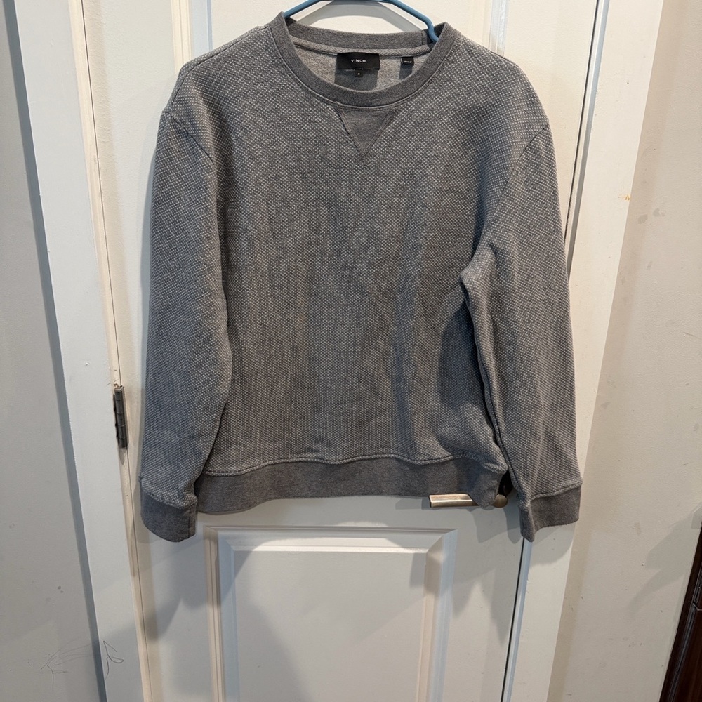 Vince Charcoal Crewneck Men's Sweater‎ - Picture 3 of 9